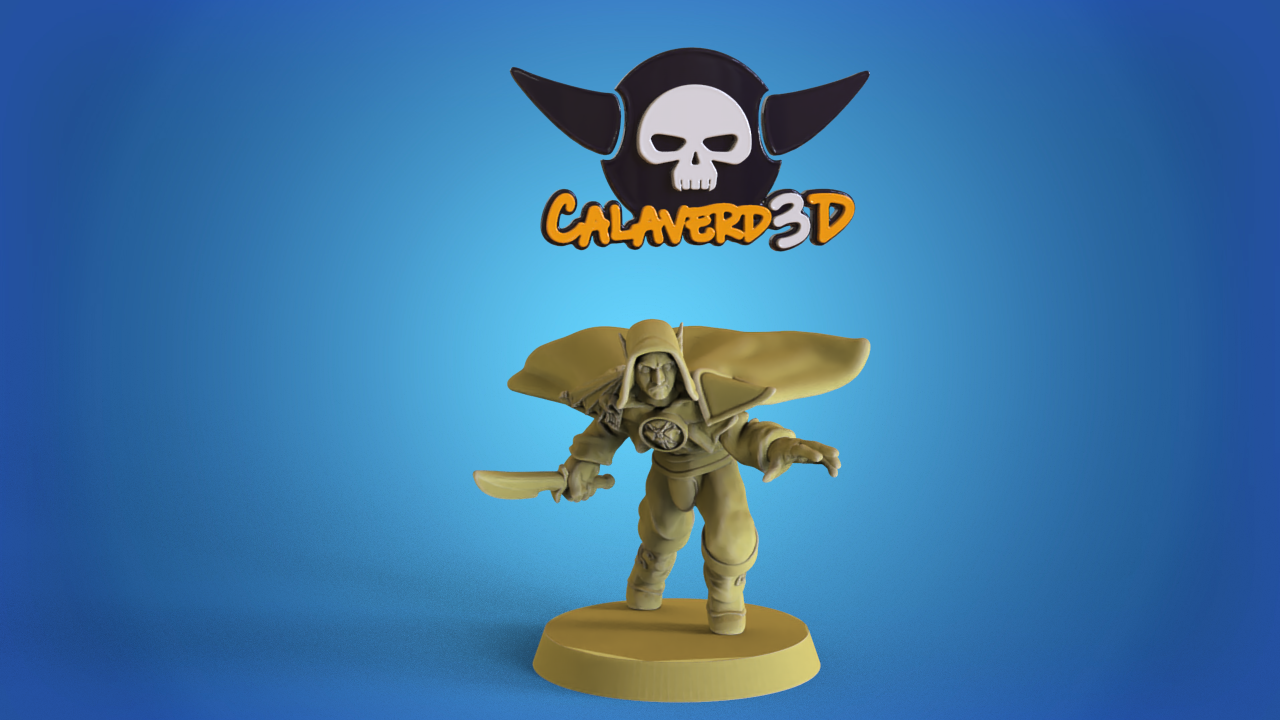 Dark Elves Team for Fantasy Football Miniature Tabletop Game Calaverd3D