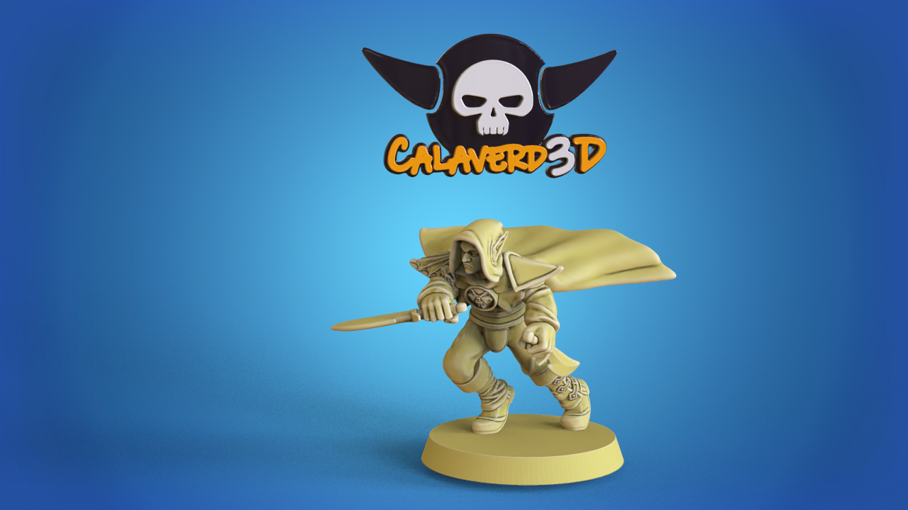 Dark Elves Team for Fantasy Football Miniature Tabletop Game Calaverd3D