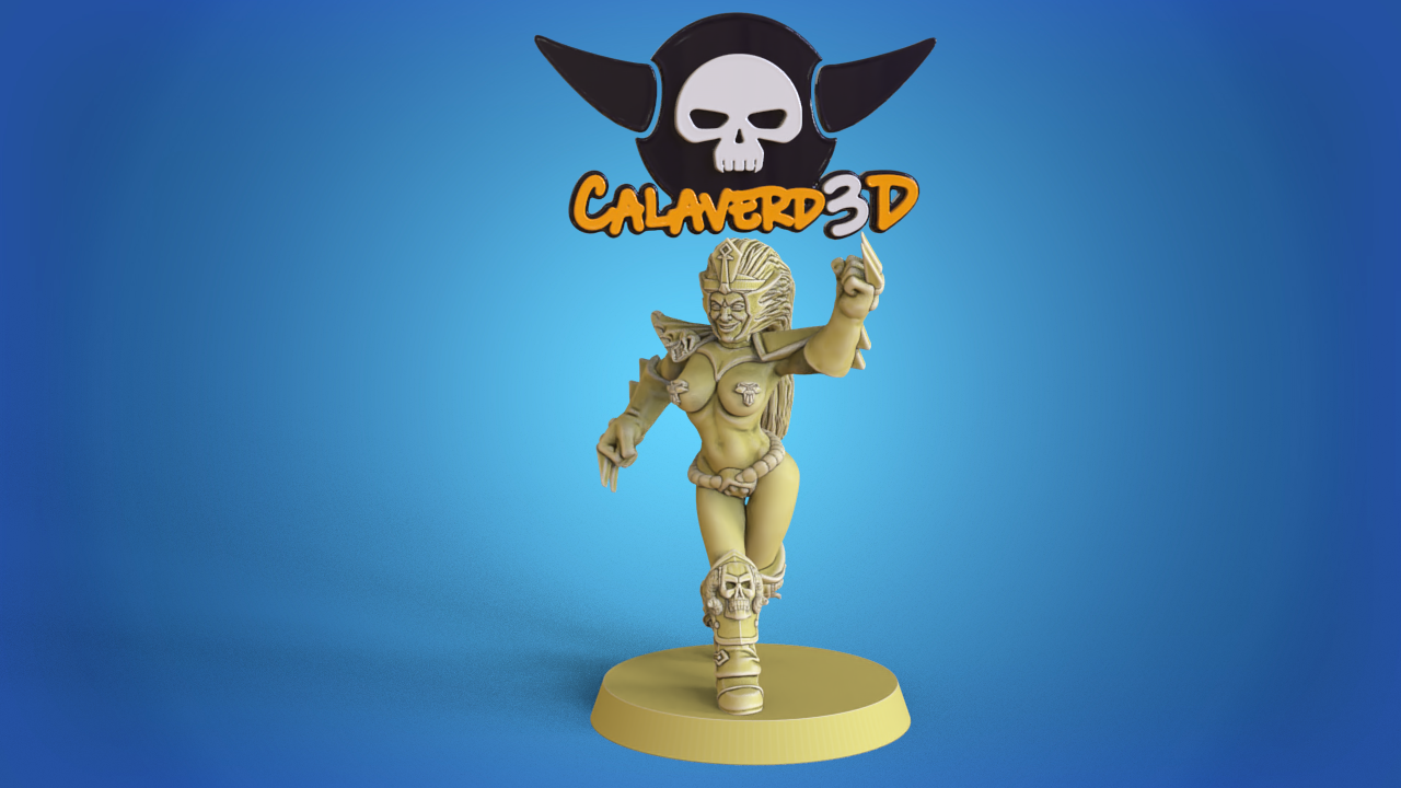 Dark Elves Team for Fantasy Football Miniature Tabletop Game Calaverd3D