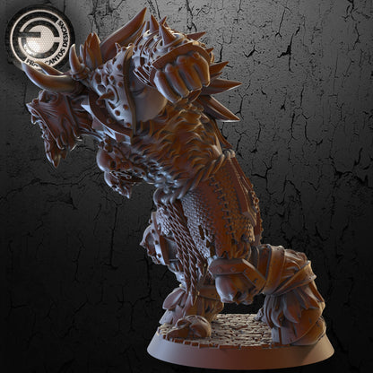 GRASSNACK BLACKSPUR Minotaur Star Player | Chaos Dwarf Team | Fran Cantos Designs | 32mm Fantasy Football Miniature | Resin Big Guy