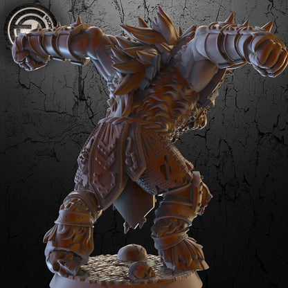 GRASSNACK BLACKSPUR Minotaur Star Player | Chaos Dwarf Team | Fran Cantos Designs | 32mm Fantasy Football Miniature | Resin Big Guy
