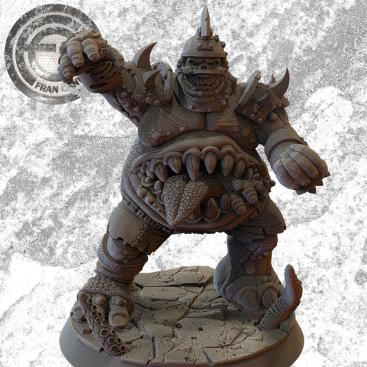 GUSSLE POOSWORM Nurgle Star Player | Plague Team | Fran Cantos Designs | 32mm Fantasy Football Miniature | Resin Big Guy