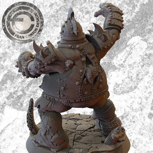 GUSSLE POOSWORM Nurgle Star Player | Plague Team | Fran Cantos Designs | 32mm Fantasy Football Miniature | Resin Big Guy
