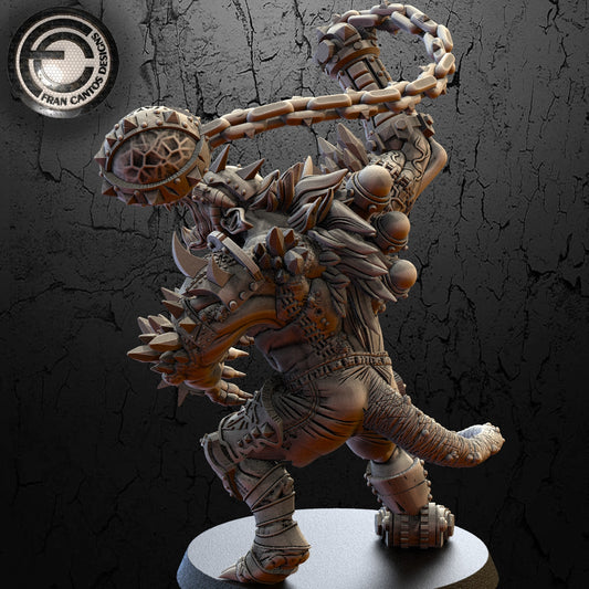 KEEREK RAT-OGRE Star Player | Fran Cantos Designs | Fantasy Football Miniature | Skaven Resin Rat Ogre with Chain Ball