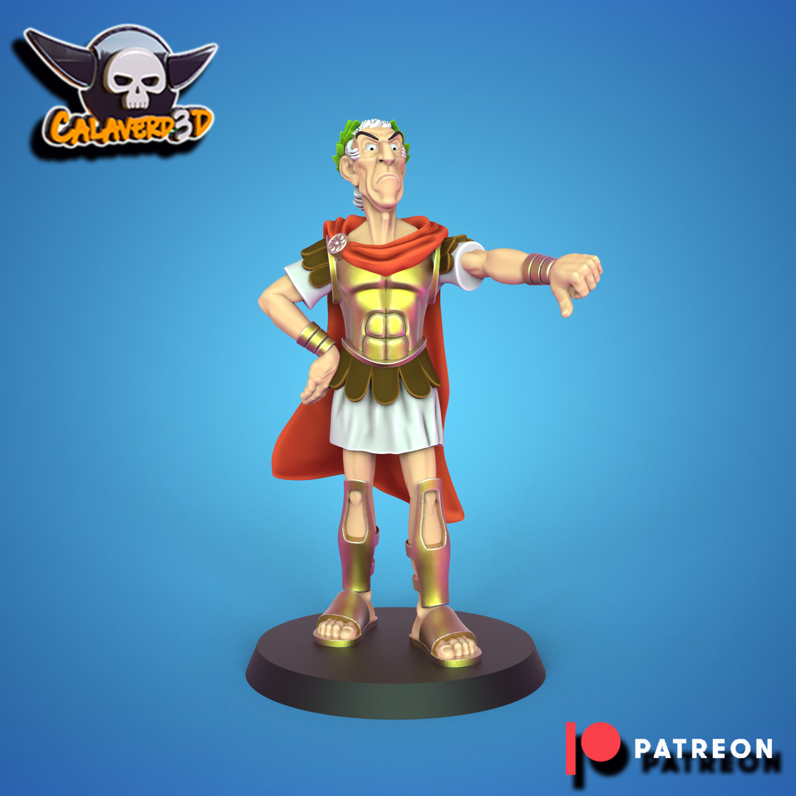 Cesare human team star player for Fantasy Football miniature tabletop game Calaverd3d - TheMajorLab