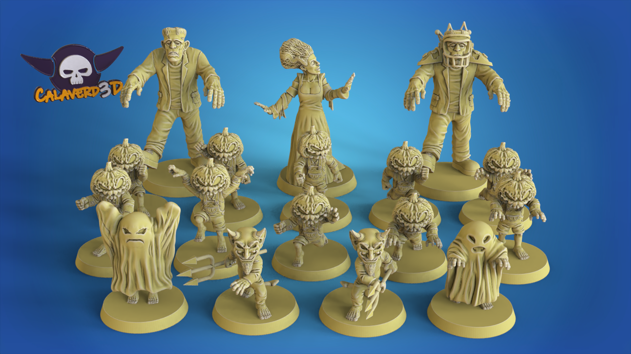 Halloween Team Blood Fantasy Football Bowl Calaverd 3D