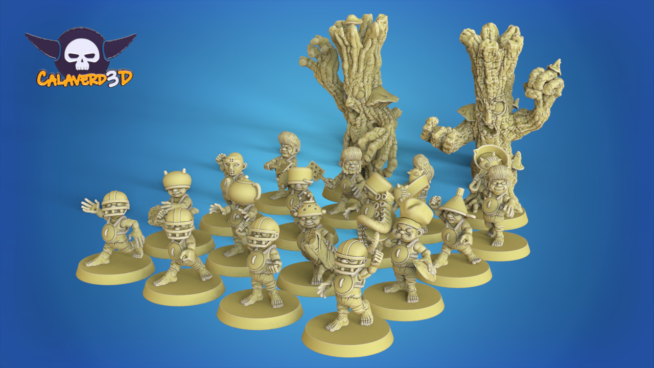Halfling team for Fantasy Football Miniature Tabletop Game Calaverd3D