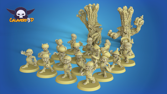 Halfling team for Fantasy Football Miniature Tabletop Game Calaverd3D