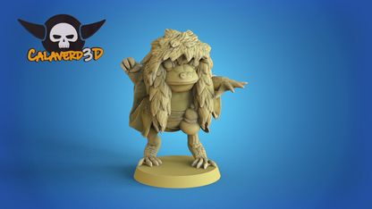 Frogs Samurai Frogmen Team for Fantasy Football Miniature Tabletop Game Calaverd3D