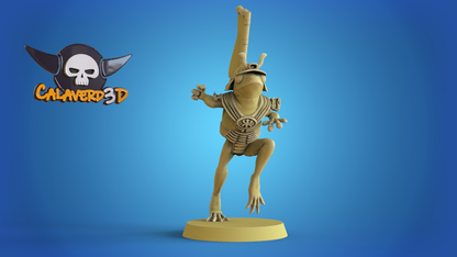 Frogs Samurai Frogmen Team for Fantasy Football Miniature Tabletop Game Calaverd3D