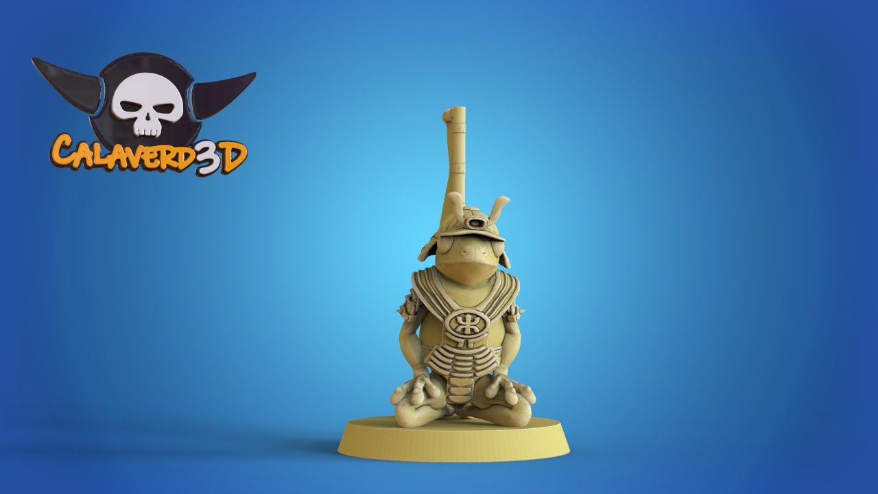 Frogs Samurai Frogmen Team for Fantasy Football Miniature Tabletop Game Calaverd3D