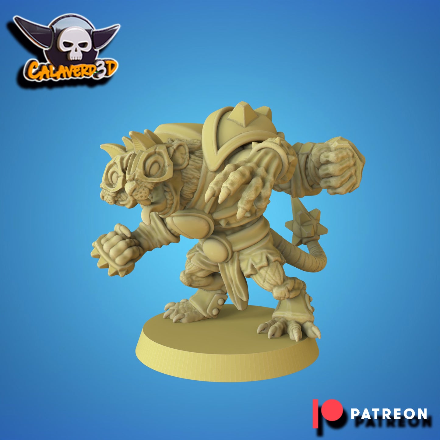 Mutated Big Rat Ogre Star Player Big Head Ratmen Team Blood Fantasy Football Bowl Calaverd 3D