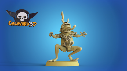 Frogs Samurai Frogmen Team for Fantasy Football Miniature Tabletop Game Calaverd3D
