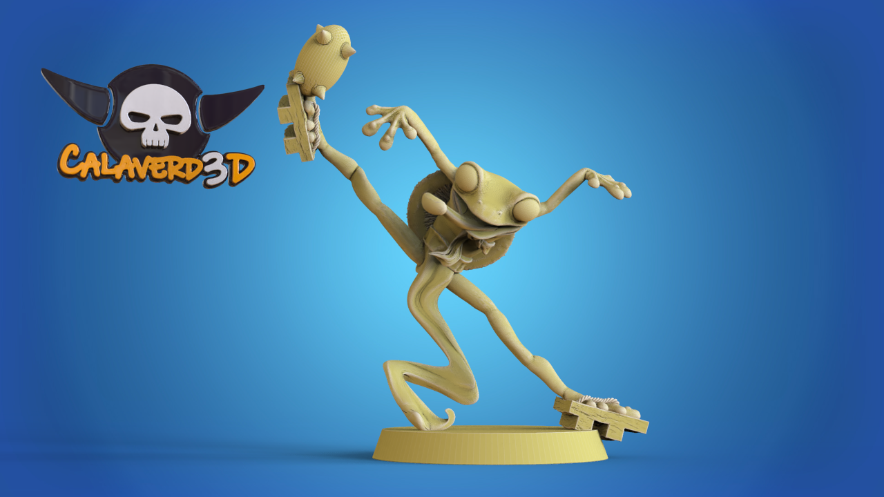 Frogs Samurai Frogmen Team for Fantasy Football Miniature Tabletop Game Calaverd3D