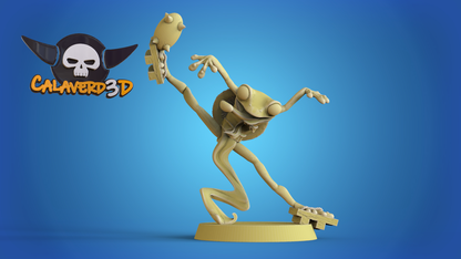 Frogs Samurai Frogmen Team for Fantasy Football Miniature Tabletop Game Calaverd3D