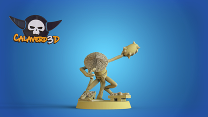 Frogs Samurai Frogmen Team for Fantasy Football Miniature Tabletop Game Calaverd3D