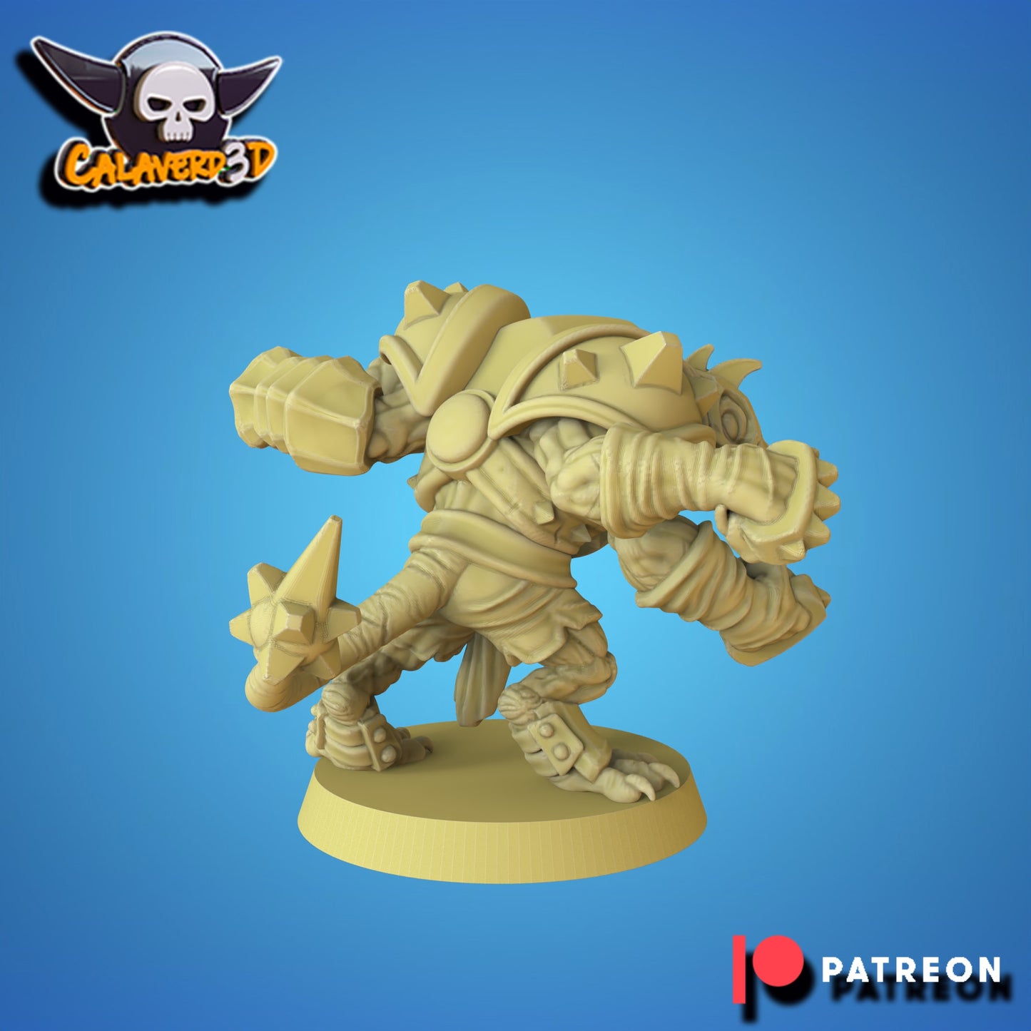 Mutated Big Rat Ogre Star Player Big Head Ratmen Team Blood Fantasy Football Bowl Calaverd 3D