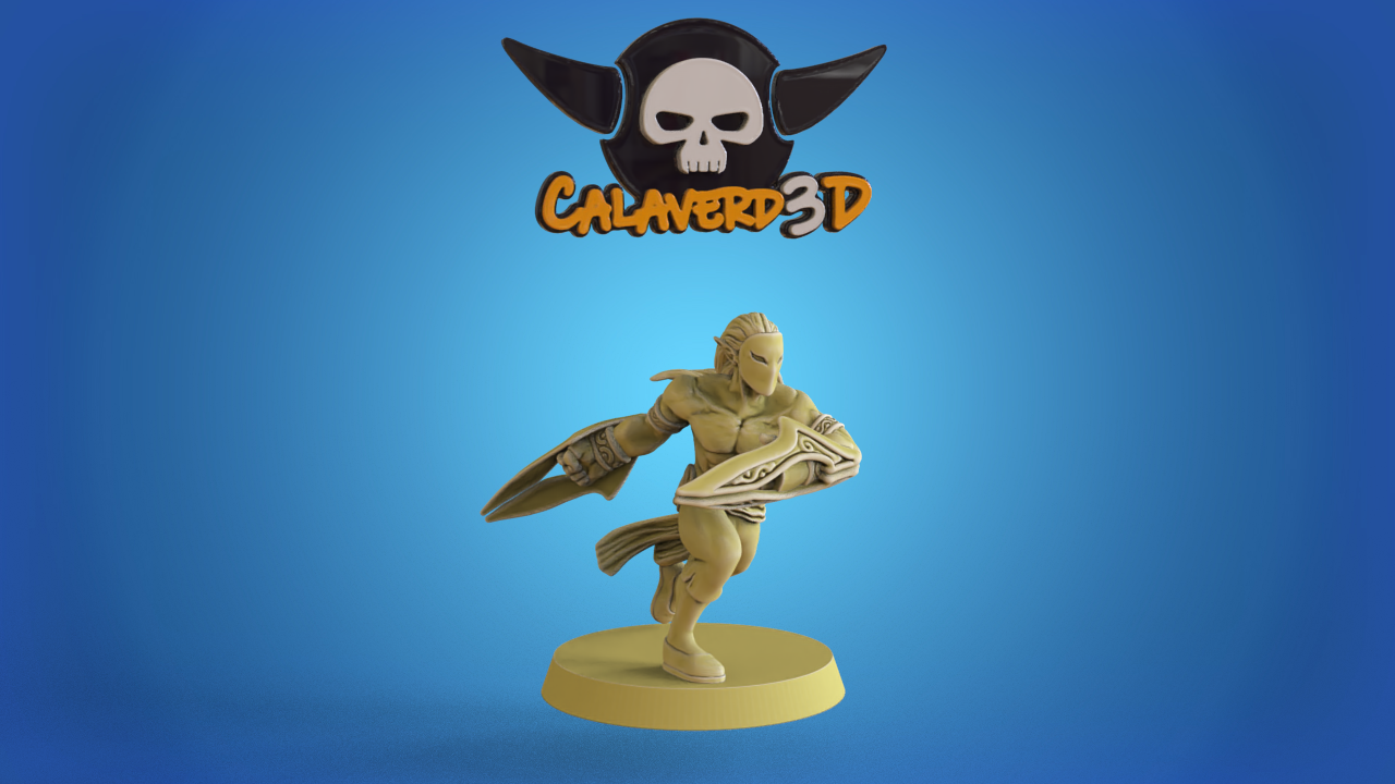 Vega Elven Alliance Team for Fantasy Football Miniature Tabletop Game Calaverd3D