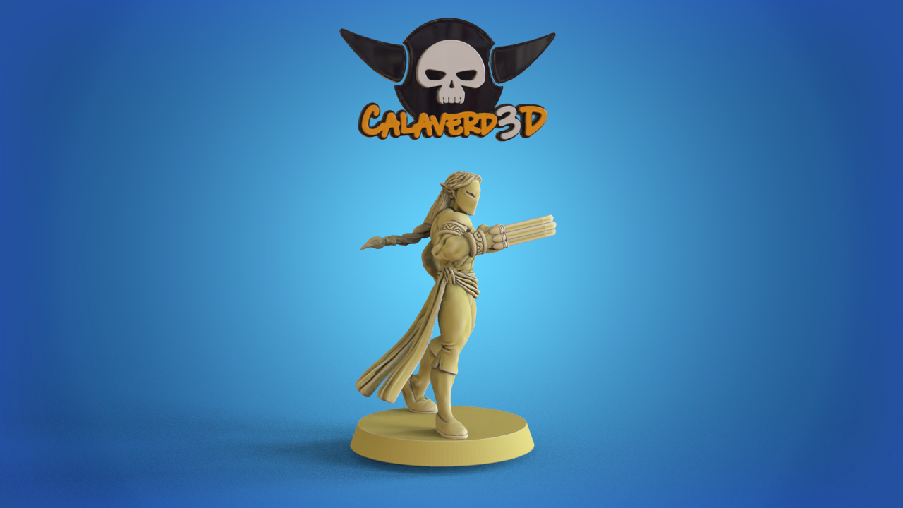 Vega Elven Alliance Team for Fantasy Football Miniature Tabletop Game Calaverd3D