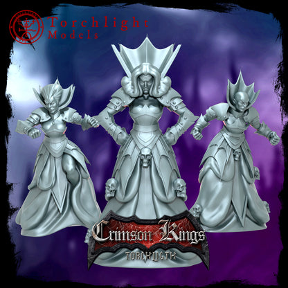 Crimson Kings Vampire Team - 17 High-Quality 3D Print Miniatures | Blood Fantasy Football Bowl | Torchlight Models