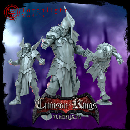 Crimson Kings Vampire Team - 17 High-Quality 3D Print Miniatures | Blood Fantasy Football Bowl | Torchlight Models