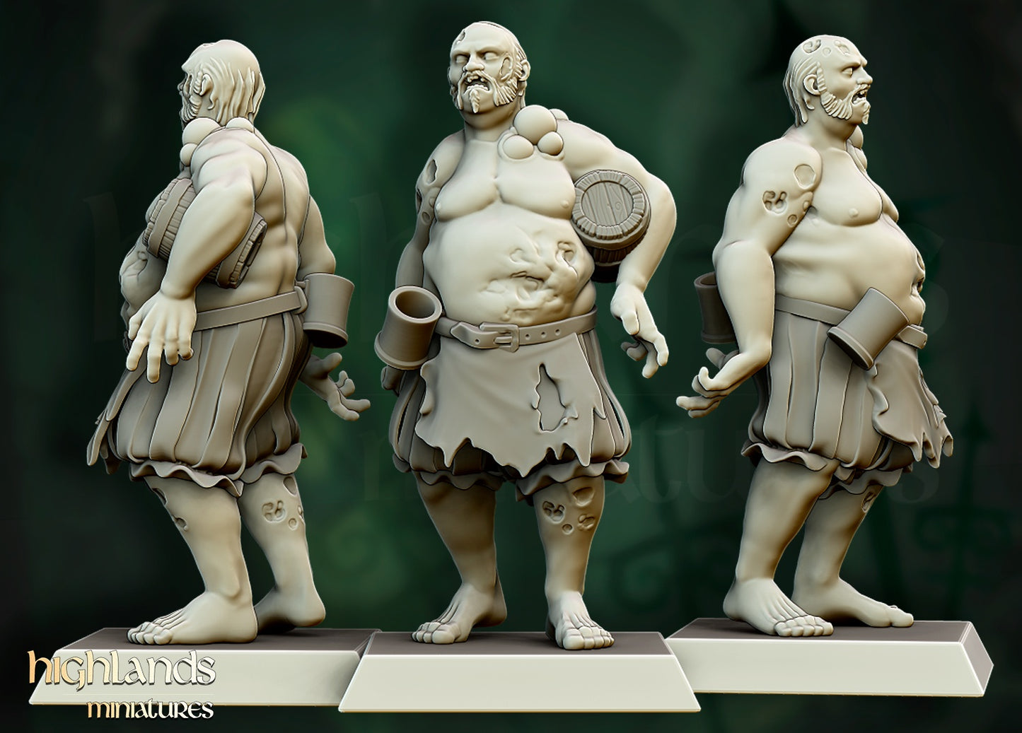 Zombie Warriors – Vampire Undead Army by Highlands Miniatures | Resin Undead Miniatures for Fantasy Wargames