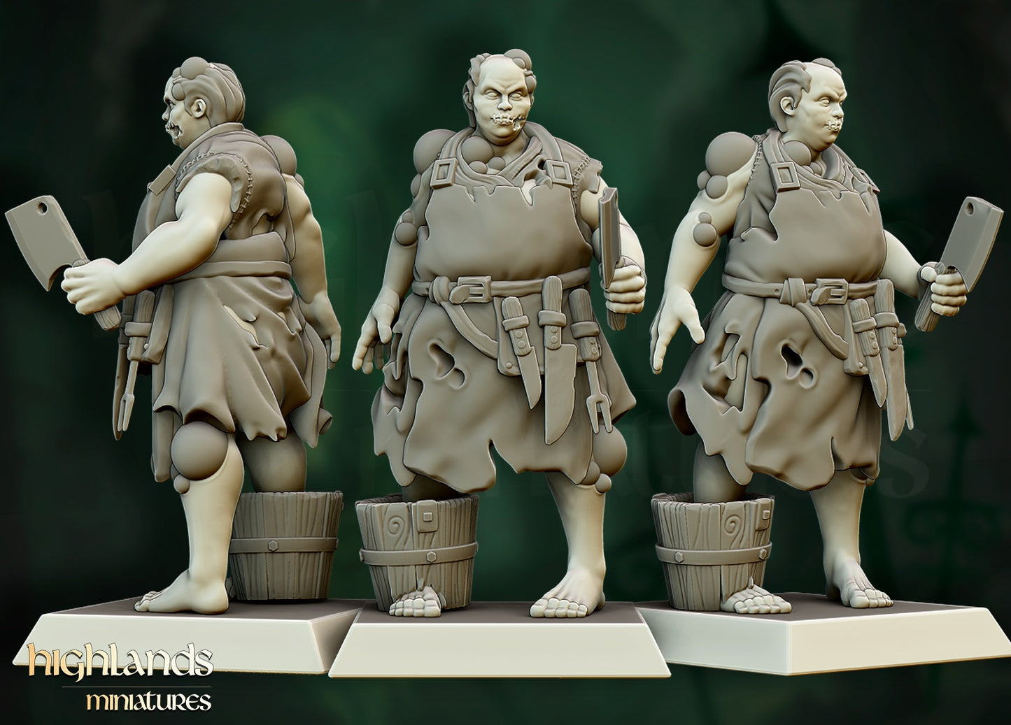 Zombie Warriors – Vampire Undead Army by Highlands Miniatures | Resin Undead Miniatures for Fantasy Wargames