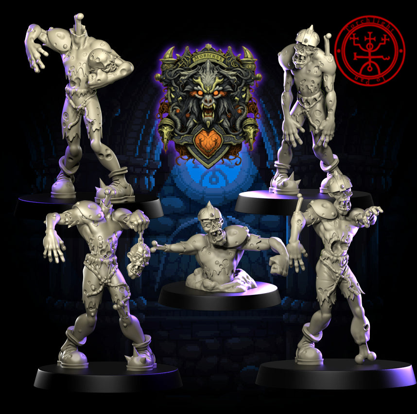 The Twilight Thrillers Team - 18 High-Quality 3D Print Undead Miniatures | Blood Fantasy Football Bowl | Torchlight Models