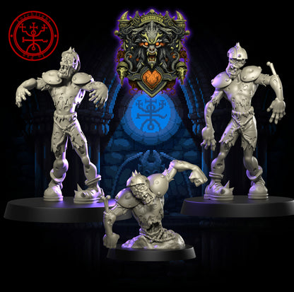 The Twilight Thrillers Team - 18 High-Quality 3D Print Undead Miniatures | Blood Fantasy Football Bowl | Torchlight Models